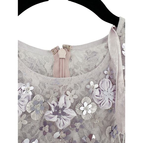 MAC DUGGAL Dress Size 10 Evening Gown Sequin NEW Lavender Purple Floral Puff Slv - Picture 7 of 10